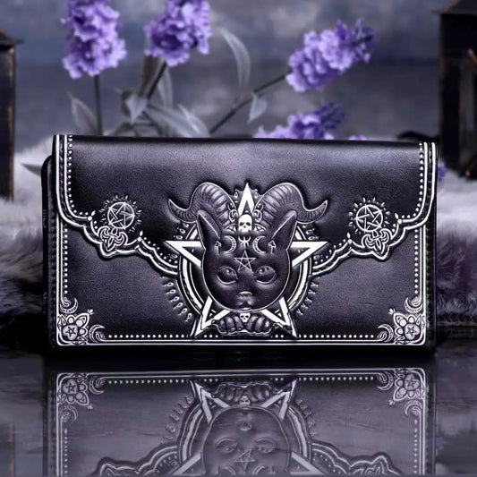 NEMESIS NOW CULT CULTIES PAWZUPH EMBOSSED PURSE STATUA 18.5 cm