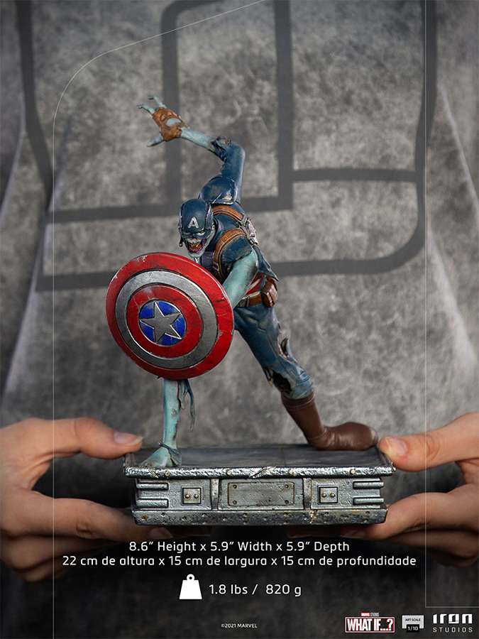 WHAT IF ZOMBIE CAPT AMERICA 1/10 ART ST