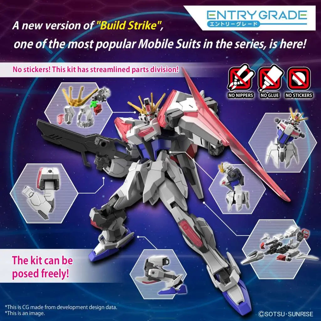 BANDAI EG BUILD STRIKE EXCEED GALAXY 1/144 MODEL KIT 12 cm