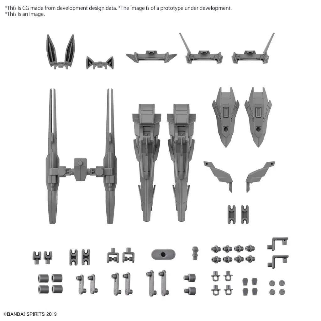 BANDAI OPTION PARTS SET 13 LEG BOOSTER UNIT / WIRELESS WEAPON PACK 1/144 MODEL KIT 30MM