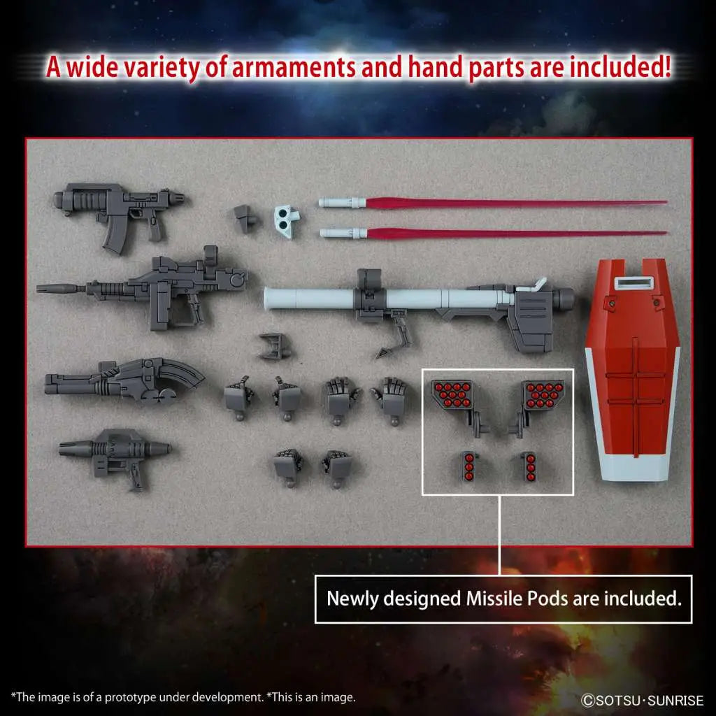BANDAI HG GM SHOULDER CANNON / MISSILE POD 1/144 MODEL KIT 13 cm