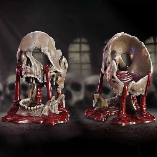 NEMESIS NOW MELTDOWN SKULL FIGURA 16.5 cm