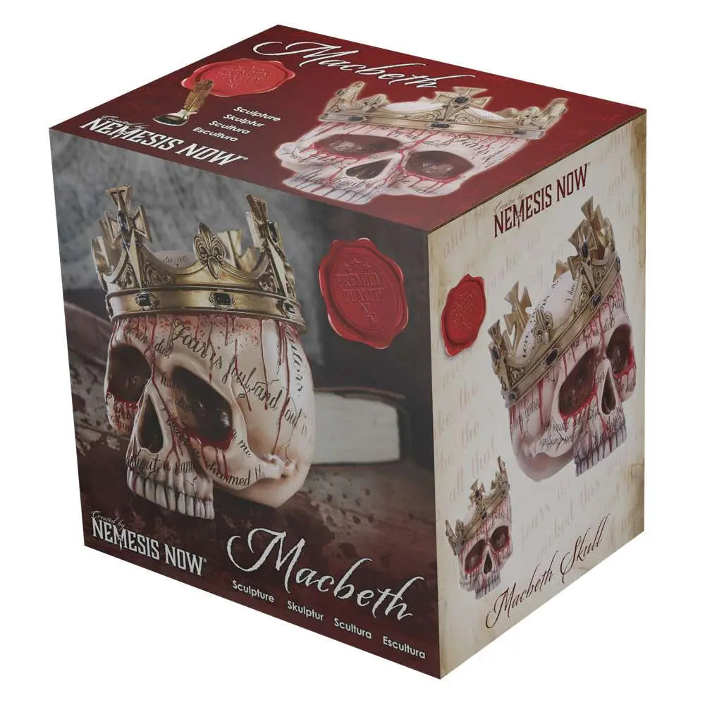 NEMESIS NOW MACBETH SKULL FIGURA 15 cm