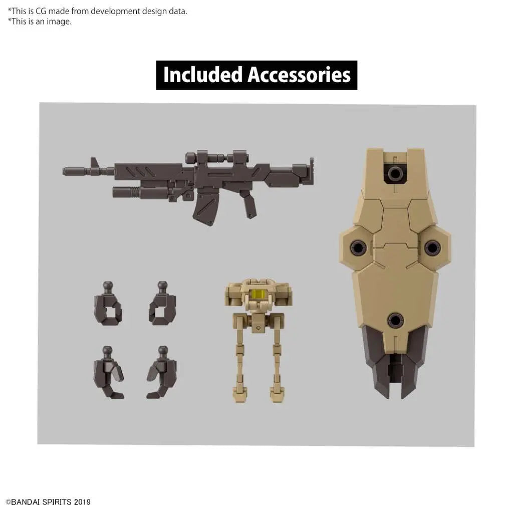 BANDAI 30MM EEXM-9 BASKYROTTO BROWN 1/144 MODEL KIT 12 cm