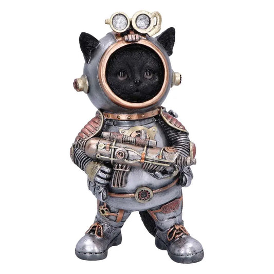 NEMESIS NOW CAT-TACK SPACE STEAMPUNK FIGURINE FIGURA 23 cm
