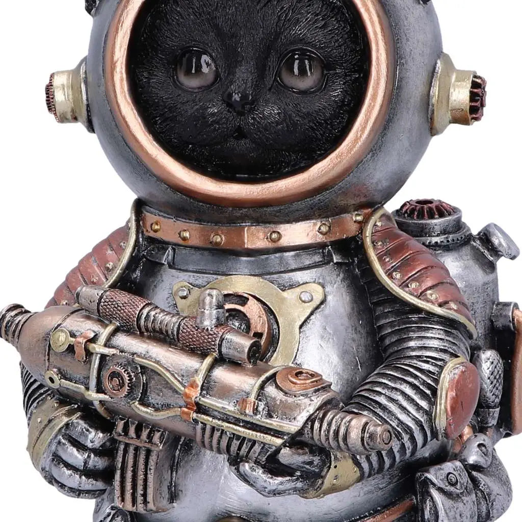 NEMESIS NOW CAT-TACK SPACE STEAMPUNK FIGURINE FIGURA 23 cm