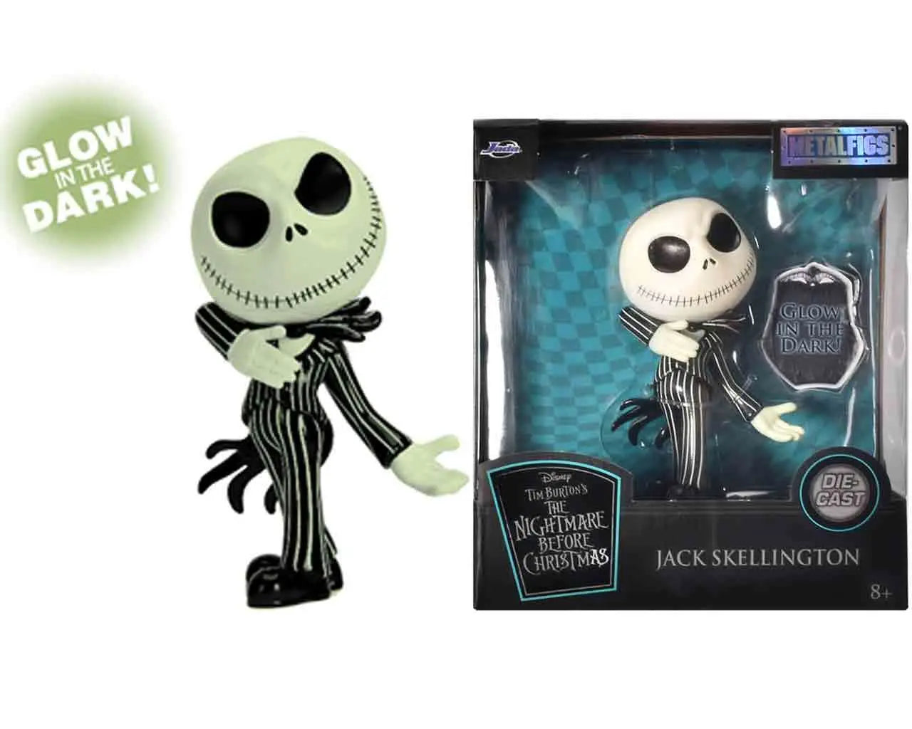 Nightmare Before Christmas: Jack Skellington - Glow In The Dark Metal Figure