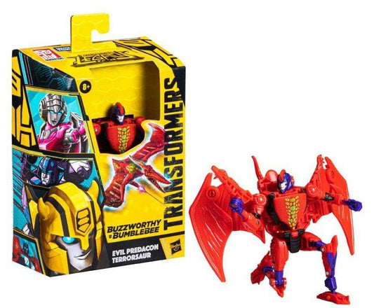 TRANSFORMERS GENERATIONS LEGACY BUZZWORTHY BUMBLEBEE DELUXE CLASS ACTION FIGURA 2022 EVIL PREDACON TERRORSAUR 14 CM HASBRO