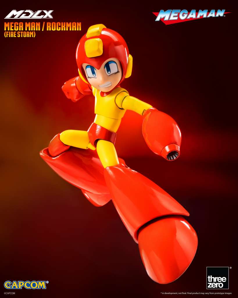 THREEA TOYS/THREEZERO MEGA MAN FIRE STORM MDLX AF ACTION FIGURE 10 cm