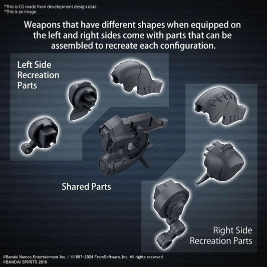 BANDAI OPTION PARTS SET ARMORED CORE VI WEAPON SET 01 MODEL KIT 30MM