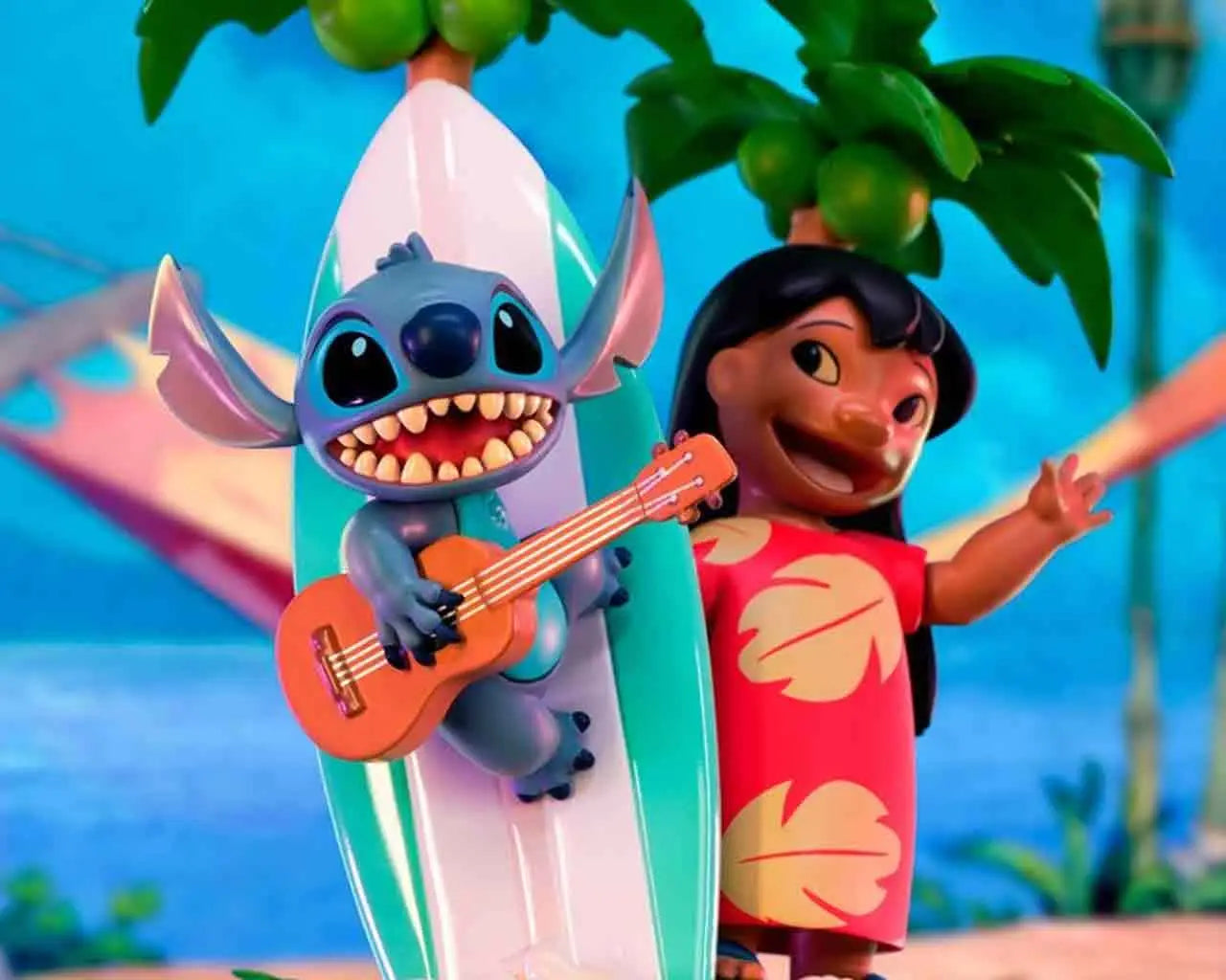 ABYSTYLE STUDIO DISNEY LILO & STITCH SURFBOARD SUPER COLLECTION PVC 1/10 STATUA 17cm