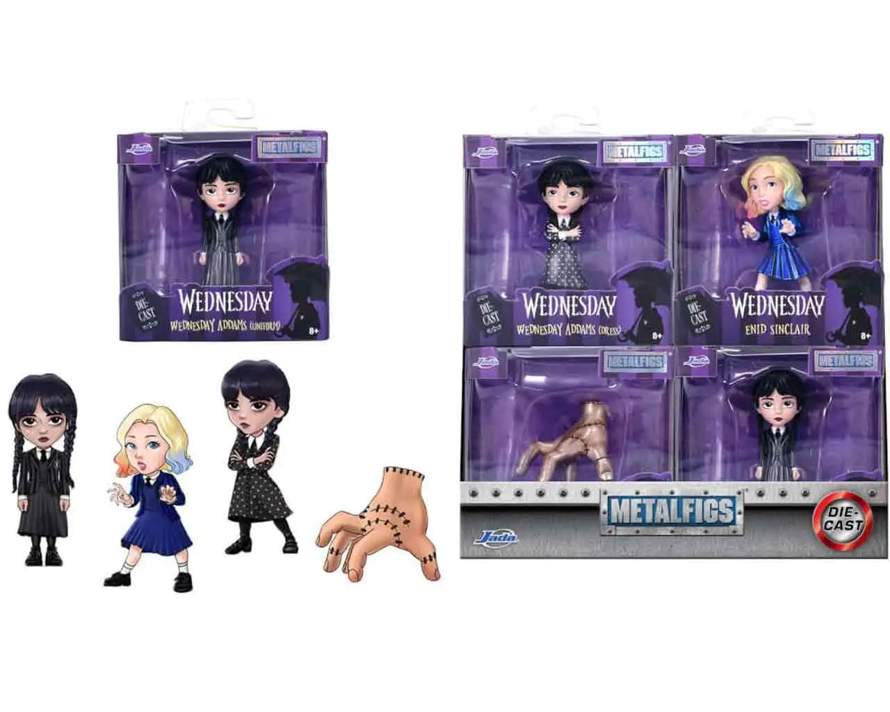 WEDNESDAY NETFLIX METAL FIGURES BOX (12)