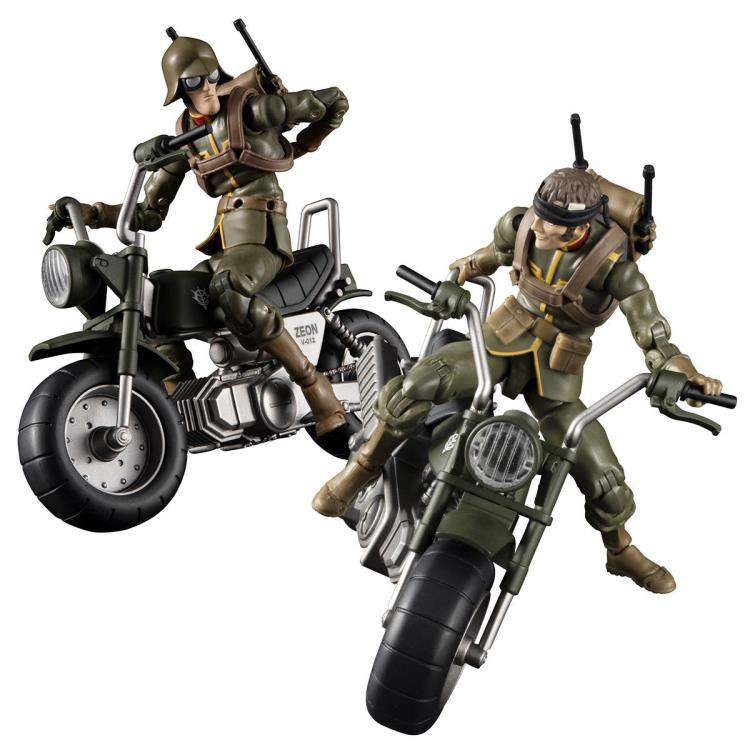 MEGAHOUSE - GUNDAM MS ZEON SOLDIER + MOTROCYCLE SET ACTION FIGURE 10 cm