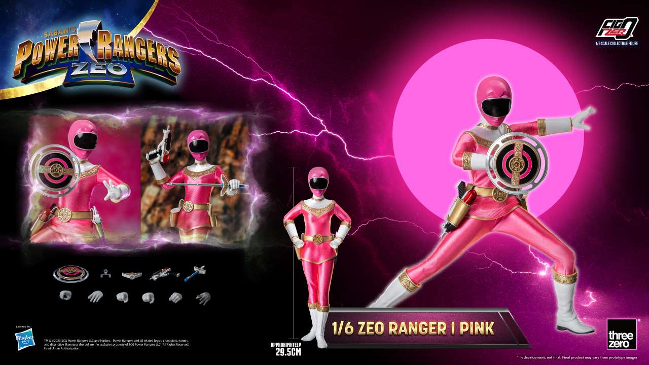 THREEA TOYS/THREEZERO POWER RANGERS ZEO RANGER I PINK 1/6 ACTION FIGURE 30 cm