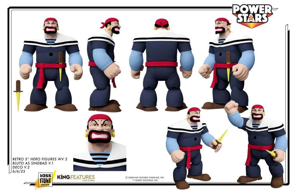 POPEYE POWER STARS BLUTO SINDBAD AF