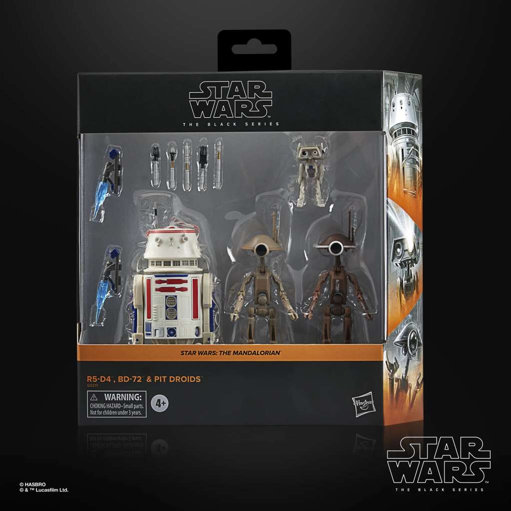 HASBRO - STAR WARS BLACK SERIES MANDALORIAN R5-D4, BD-72 PIT DROIDS ACTION FIGURE