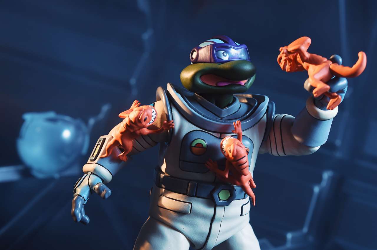 TMNT CARTOON SPACE ADV & SAMURAI 2PCK ACTION FIGURE