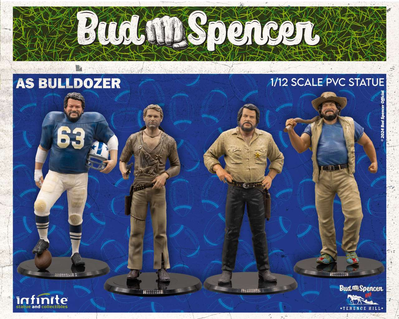 INFINITE STATUE BUD SPENCER AS BULLDOZER PVC 1/12 STATUA 16 cm