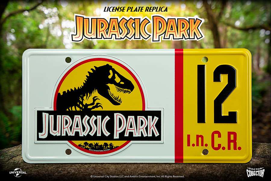 JP DENNIS NEDRY LICENSE PLATE REPLICA