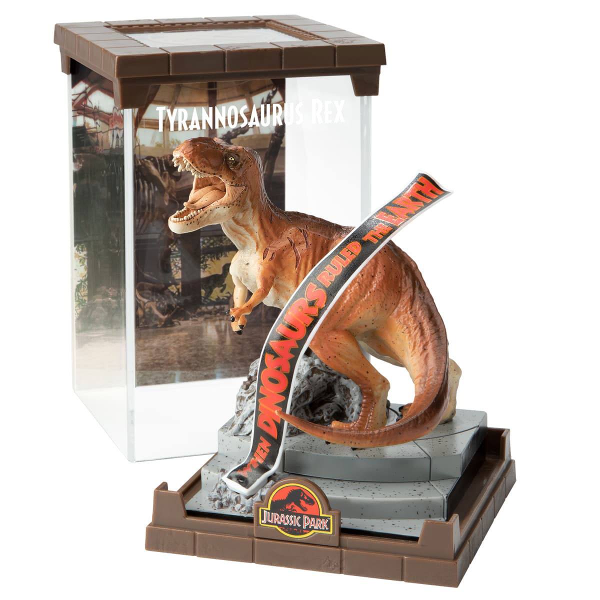 THE NOBLE COLLECTION TYRANNOSAURUS REX JURASSIC PARK DIORAMA STATUA 18 CM