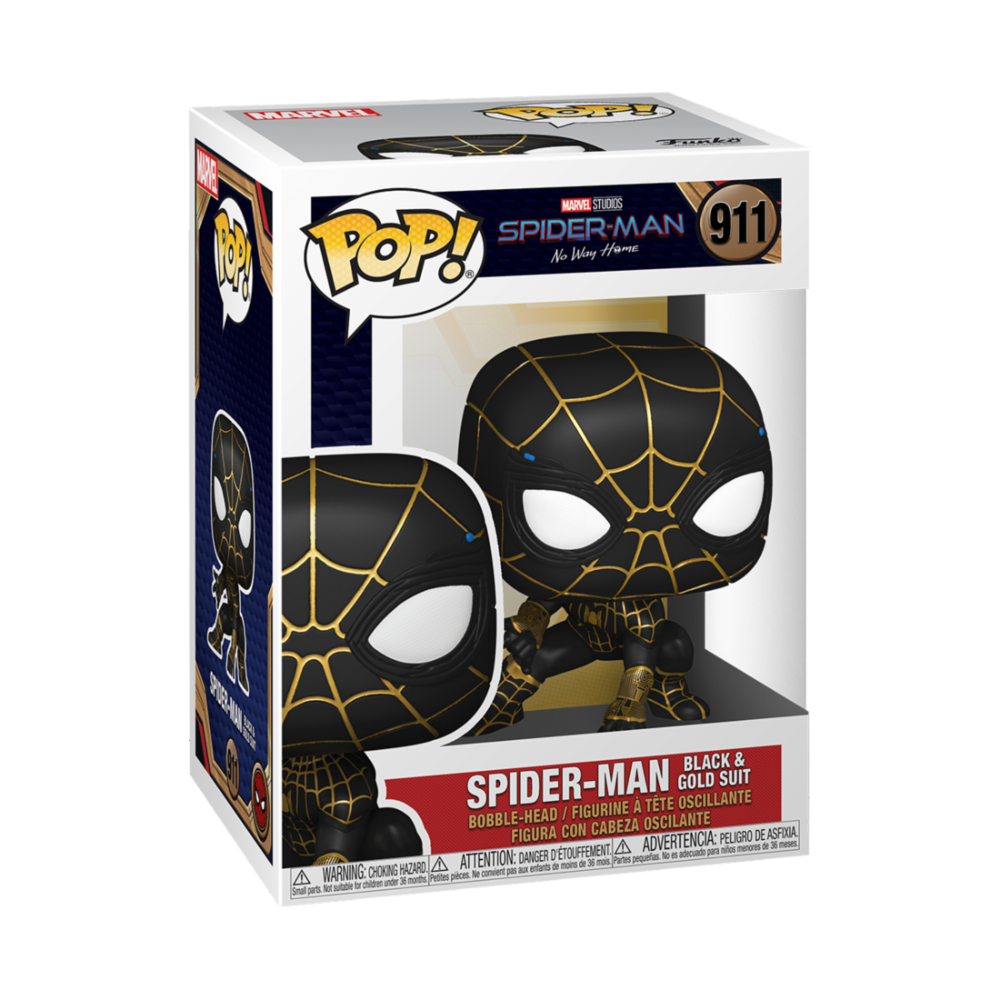 POP figure Marvel Spiderman No Way Home Spiderman Black & Gold Suit