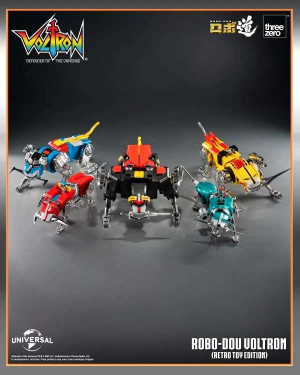 VOLTRON: DEFENDER OF THE UNIVERSE ROBO-DOU ACTION FIGURA VOLTRON RETRO TOY EDITION 27 CM THREEZERO