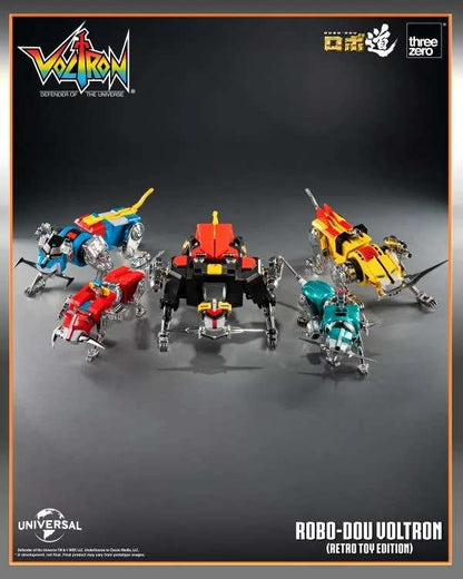 VOLTRON: DEFENDER OF THE UNIVERSE ROBO-DOU ACTION FIGURA VOLTRON RETRO TOY EDITION 27 CM THREEZERO