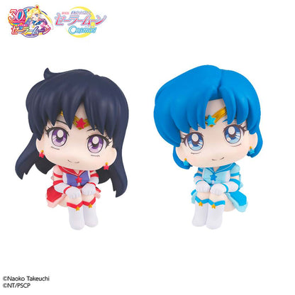 SAILOR MOON COSMOS LOOK UP PVC STATUAS ETERNAL SAILOR MERCURY & ETERNAL SAILOR MARS SET 11 CM MEGAHOUSE