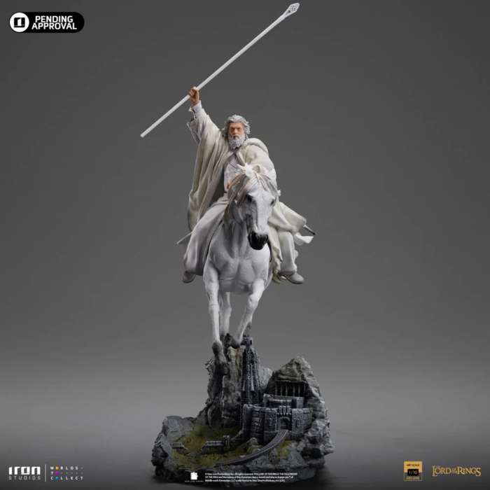 IRON STUDIOS LORD RING GANDALF WHITE SHADOWFAX CCXP EXCLUSIVE 1/10 STATUA 41 cm EXCLUSIVE