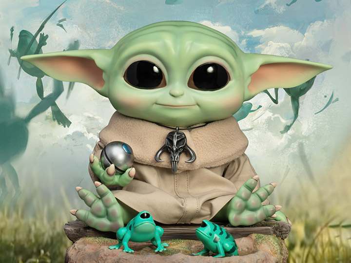 BEAST KINGDOM EGG ATTACK SW MANDALORIAN GROGU STATUA W24xD16.5xH18cm