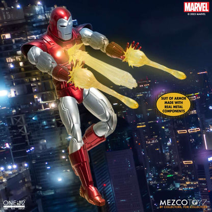 MEZCO TOYS ONE 12 COLL IRON MAN SILVER CENTURION AF ACTION FIGURE 17 cm
