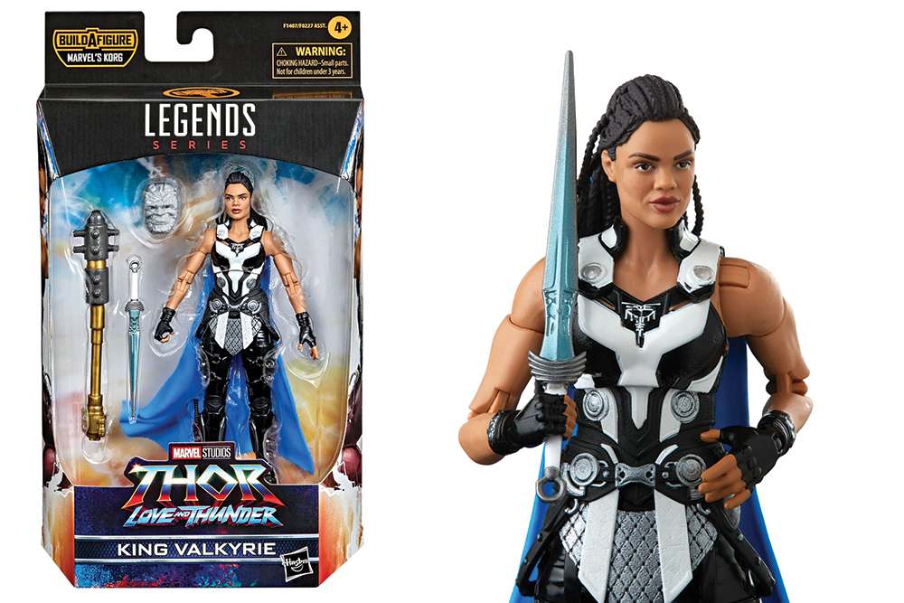 THOR: LOVE E THUNDER MARVEL LEGENDS SERIES ACTION FIGURA 2022 MARVEL'S KORG BAF -3: KING VALKYRIE 15 CM HASBRO