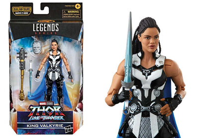 THOR: LOVE E THUNDER MARVEL LEGENDS SERIES ACTION FIGURA 2022 MARVEL'S KORG BAF -3: KING VALKYRIE 15 CM HASBRO