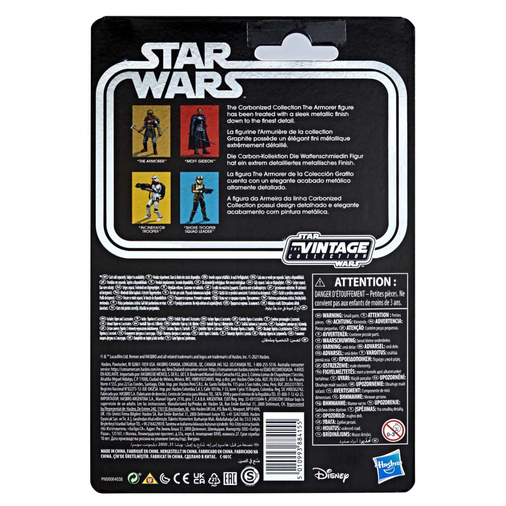 STAR WARS THE MANDALORIAN VINTAGE COLLECTION CARBONIZED ACTION FIGURA 2021 THE ARMORER 10 CM HASBRO