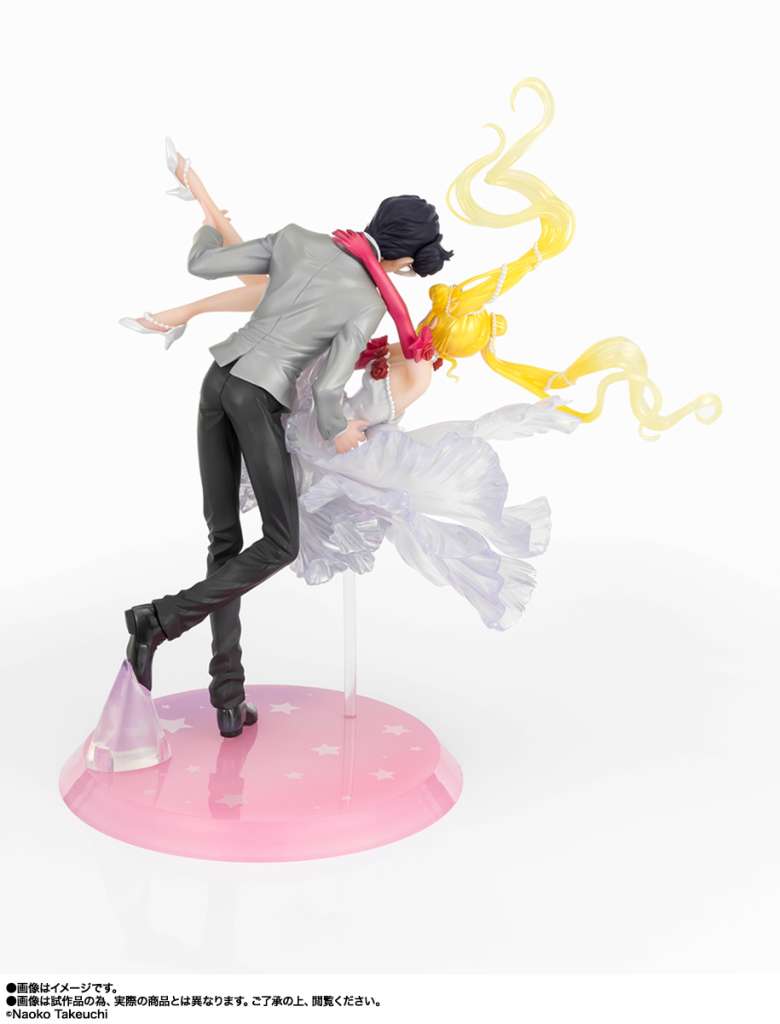BANDAI SAILOR MOON USAGI & TUXEDO MASK MOONLIGHT GLOW ED FIGUARTS ZERO CHOUETTE STATUA 23.5 cm
