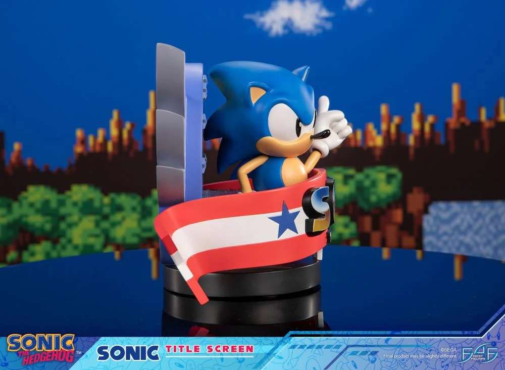 SONIC THE HEDGEHOG TITLE SCREEN STATUE