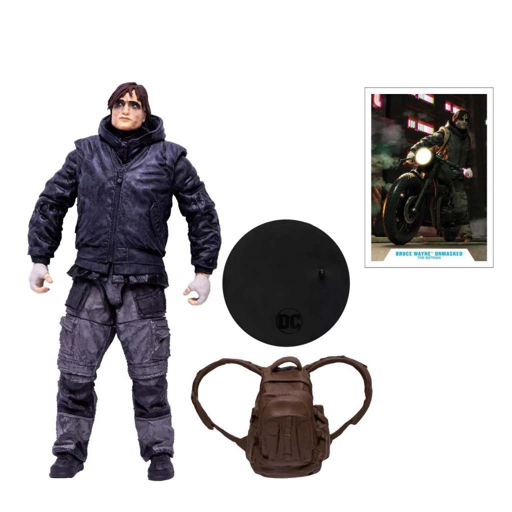 MCFARLANE TOYS BATMAN BRUCE WAYNE DRIFTER UNMASK AF ACTION FIGURE 17 cm