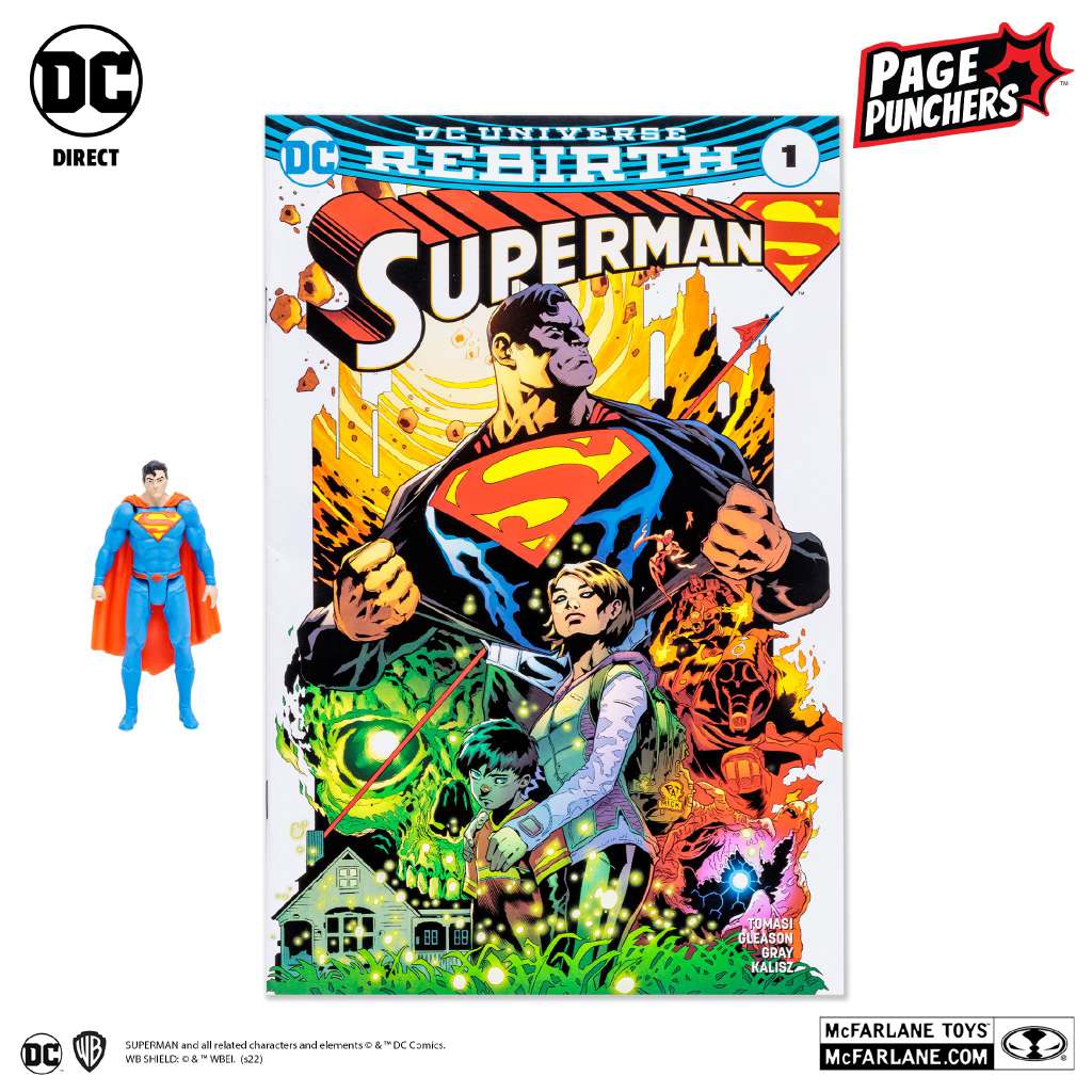 DC PAGE PUNCHERS SUPERMAN + COMIC 3IN AF