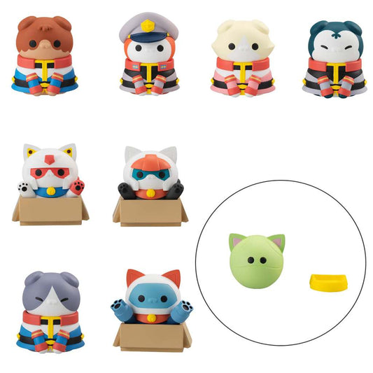 NARUTO SHIPPUDEN MEGA CAT PROJECT TRADING FIGURES NYANDAM WE ARE THE EARTH FEDERATION FORCE SPECIAL SET 3 CM MEGAHOUSE