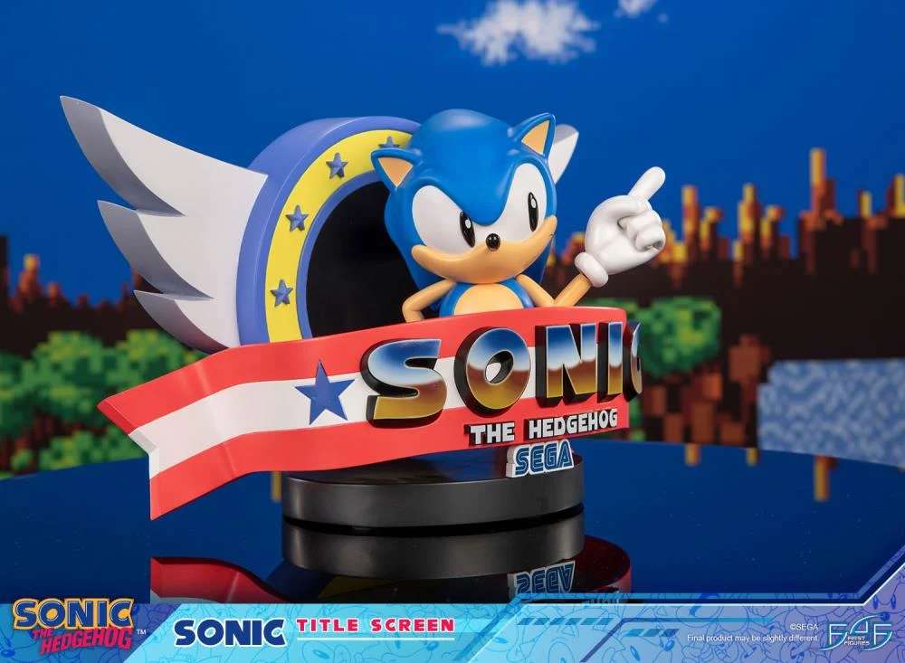 SONIC THE HEDGEHOG TITLE SCREEN STATUE