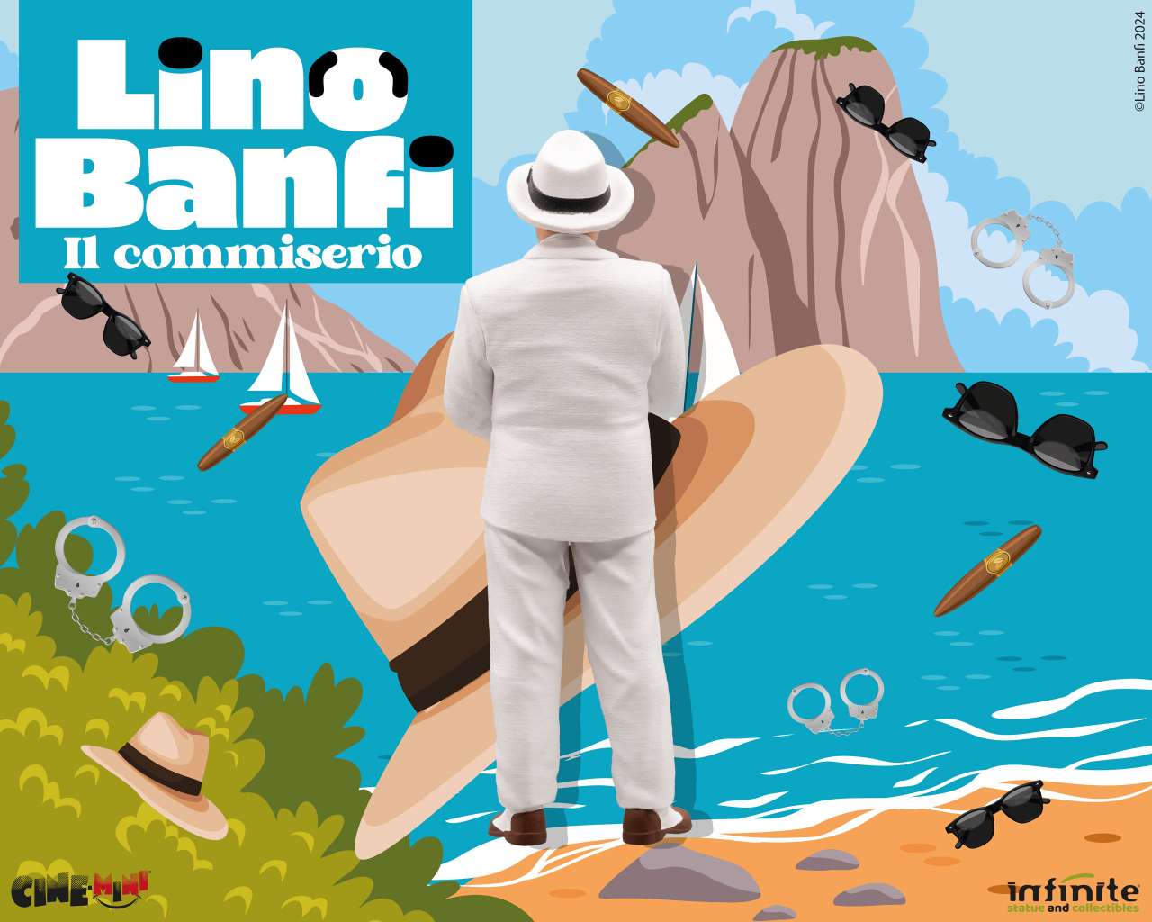INFINITE STATUE LINO BANFI IL COMMISERIO CINEMINI PVC MINI FIGURA 11 cm