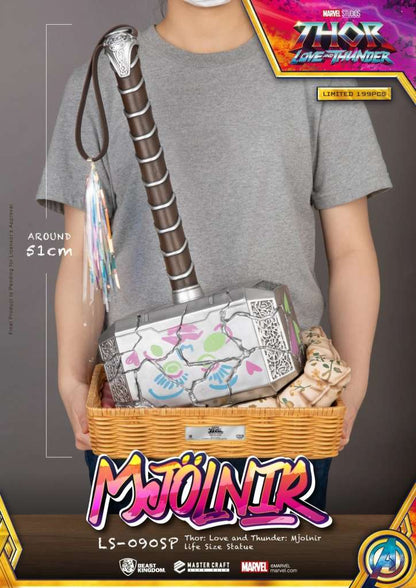 BEAST KINGDOM THOR LOVE THUNDER NJOLNIR LIFE SIZE LOVE EDITION LIMITED REPLICA 50 cm