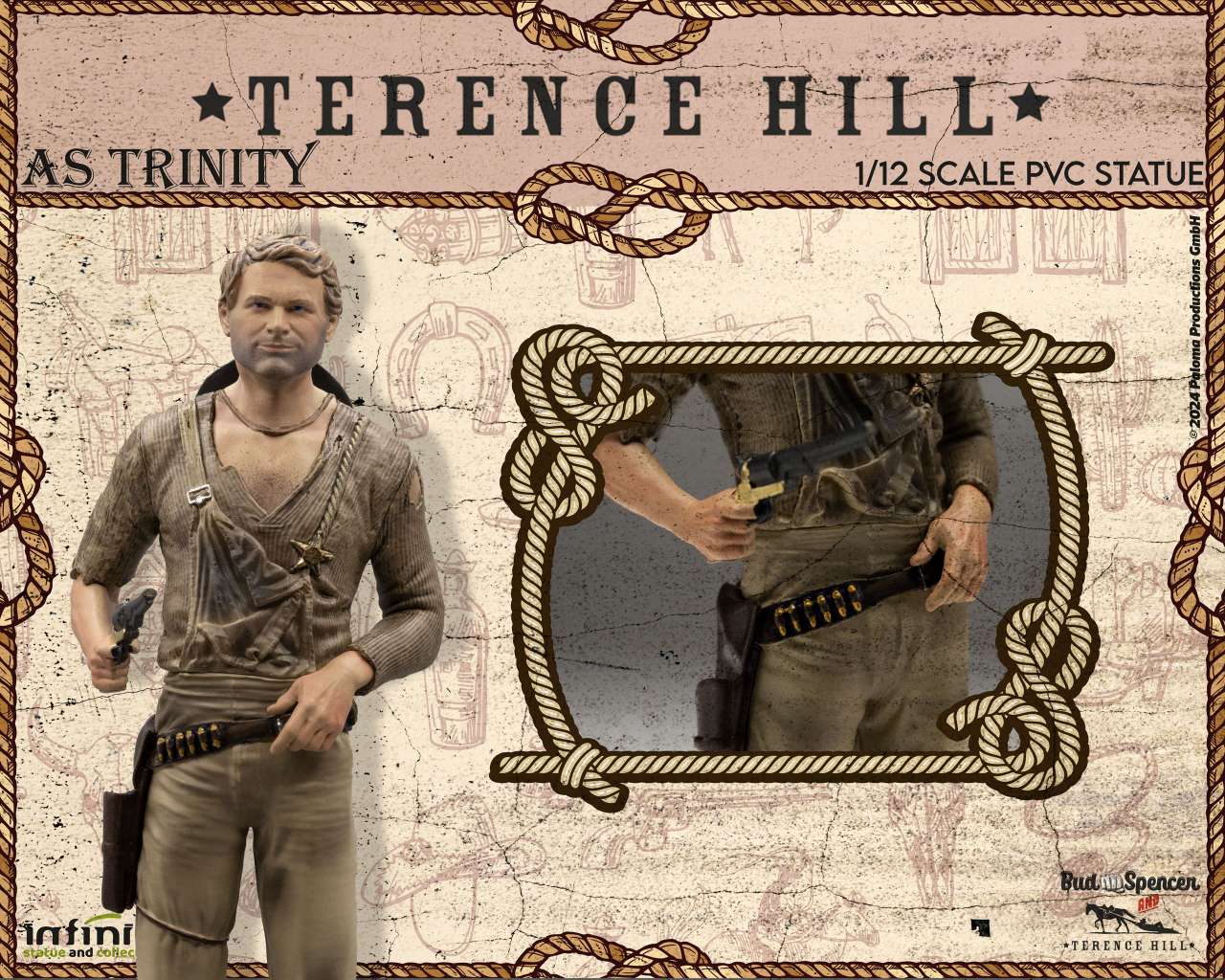 INFINITE STATUE TERENCE HILL AS TRINITY PVC 1/12 STATUA 15 cm
