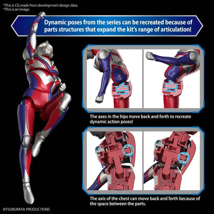 BANDAI RISE ULTRAMAN TIGA MULTI TYPE MODEL KIT 12 cm