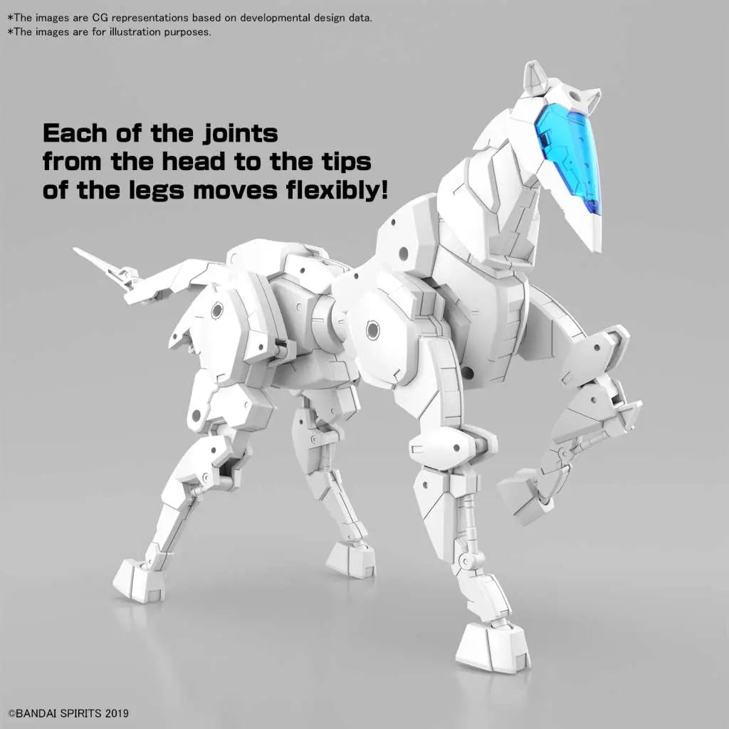 BANDAI EXTENDED ARM VEHICLE HORSE MECHA VER WHITE 1/144 MODEL KIT 30MM