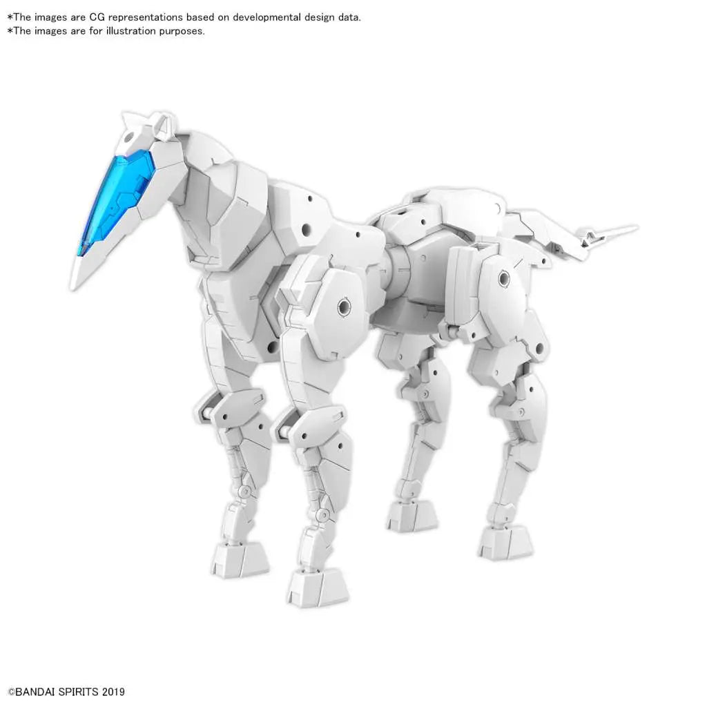 BANDAI EXTENDED ARM VEHICLE HORSE MECHA VER WHITE 1/144 MODEL KIT 30MM