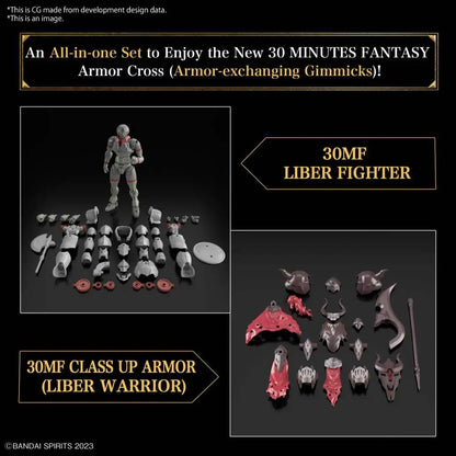 BANDAI 30MF LIBER WARRIOR MODEL KIT 13 cm