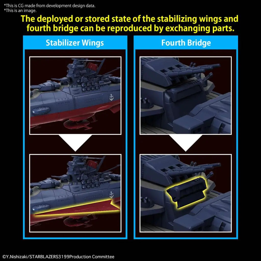 BANDAI - SPACE BATTLESHIP YAMATO 3199 1/1000 MODEL KIT 15 cm
