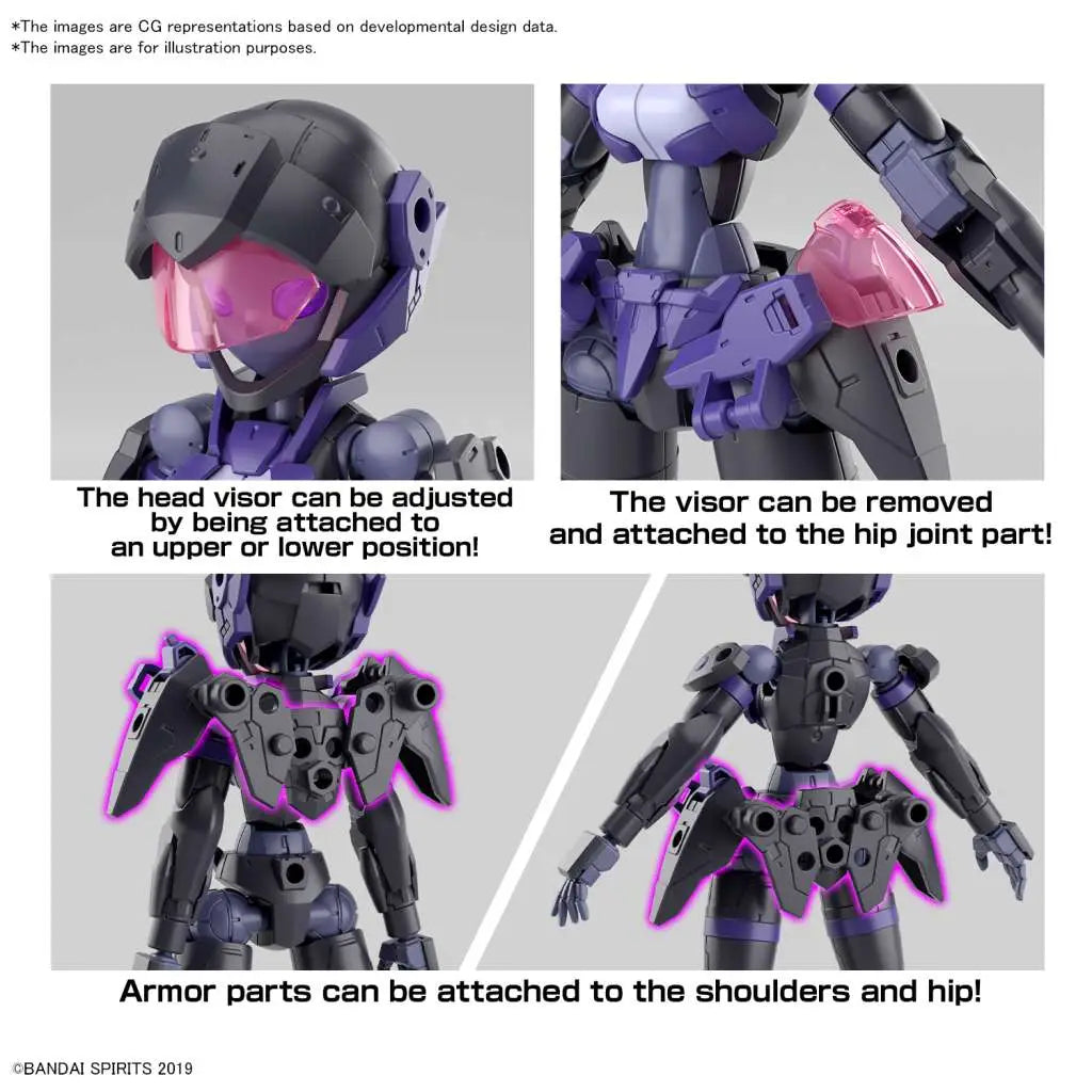 BANDAI 30MM EXM-H15E ACERBY TYPE-E 1/144 MODEL KIT 13 cm