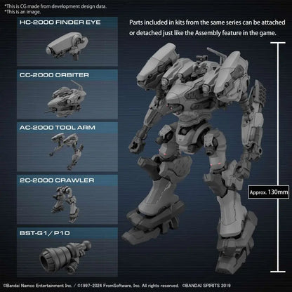 BANDAI ARMORED CORE VI FIRES RUBICON RAD CC-2000 ORBITER MODEL KIT 30MM